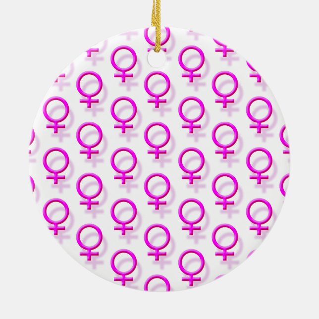 Gender Symbols Ceramic Ornament (Back)
