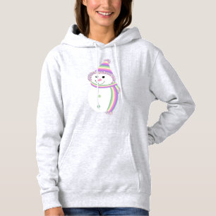 Genderfae Pride Flag Snowman Snowperson Hoodie