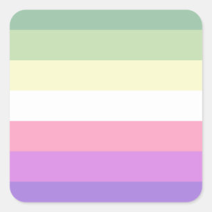 Genderfae Pride Flag Square Sticker