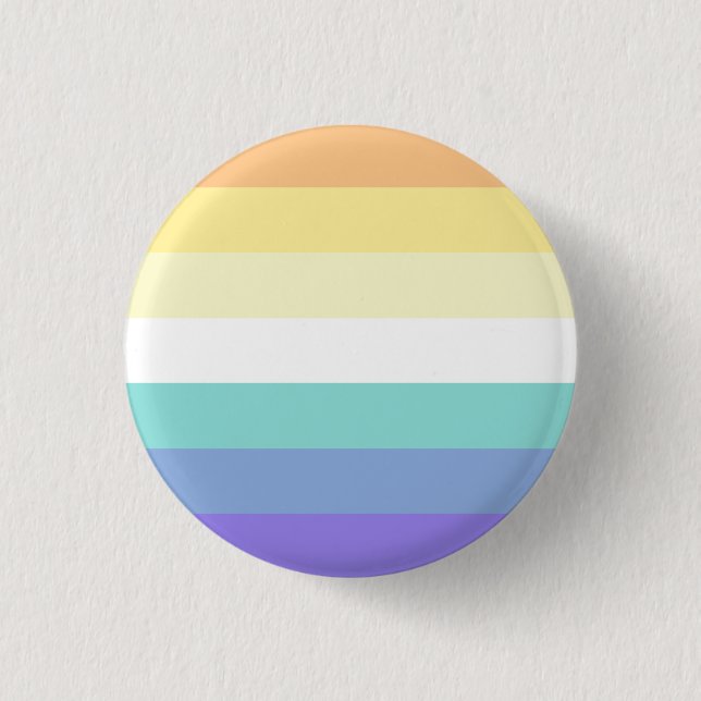 Genderfaun Pride Flag Badge 1 Inch Round Button (Front)