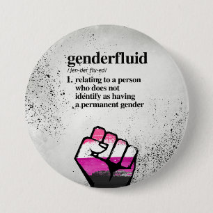 Genderfluid Definition - Defined LGBTQ Terms - 3 Inch Round Button