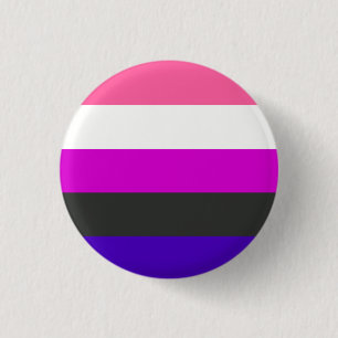 Genderfluid flag 1 inch round button