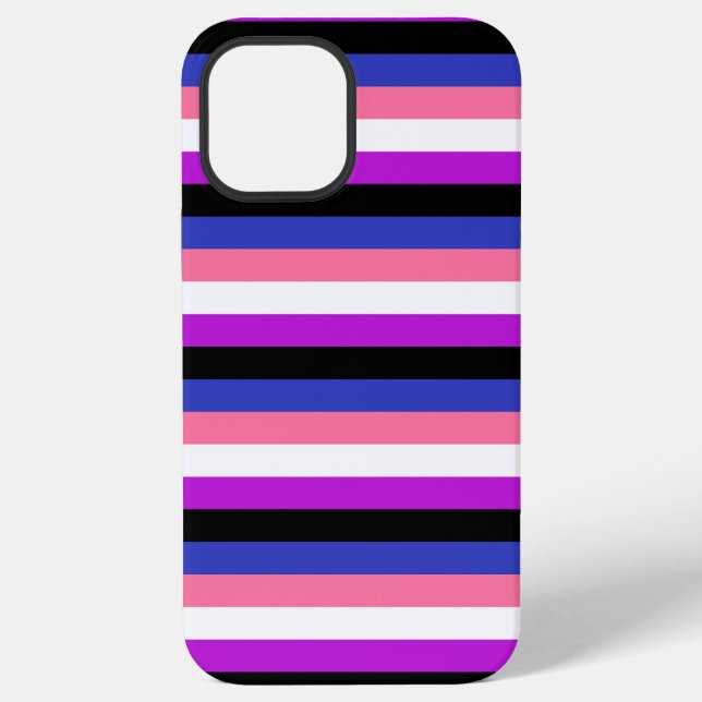 Genderfluid Flag Colours Case-Mate iPhone Case (Back)