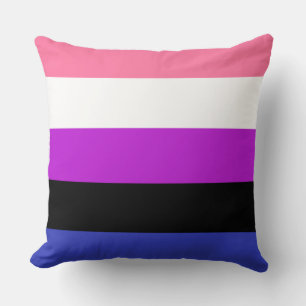 Genderfluid Flag Throw Pillow