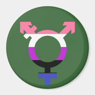 Genderfluid Flag Trans Symbol Magnet