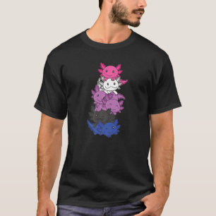 Genderfluid Gender Fluid Pride Lgbtq Axolotl T-Shirt