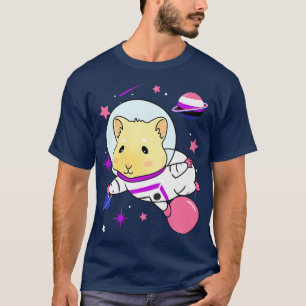 Genderfluid Guinea Pig In Space Genderfluid Pride  T-Shirt