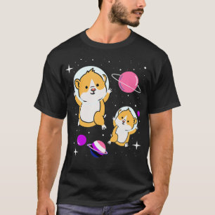 Genderfluid Hamster In Space Genderfluid Pride  T-Shirt