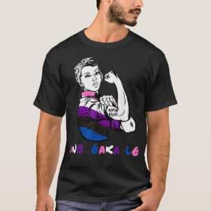 Genderfluid Human Rights Unbreakable LGBTQ Cool LG T-Shirt