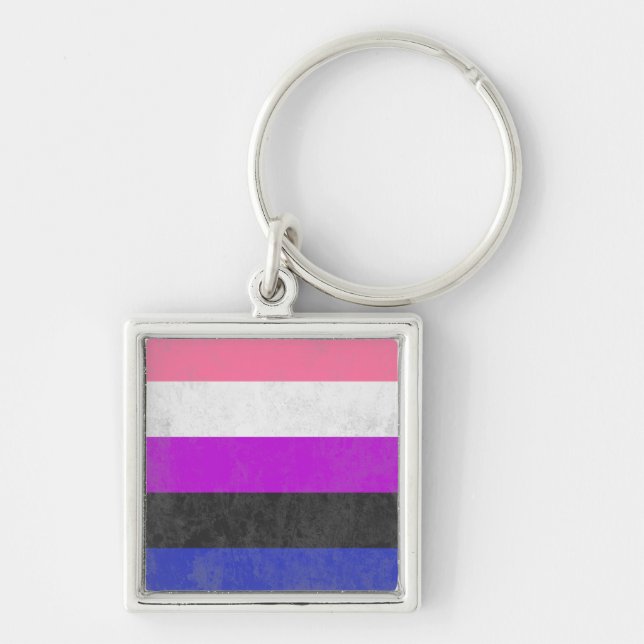 Genderfluid Keychain (Front)