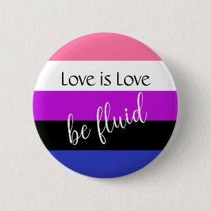 Genderfluid Love is Love Custom Text 2 Inch Round Button
