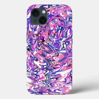 Genderfluid marble paint pouring swirl abstract iPhone 13 case