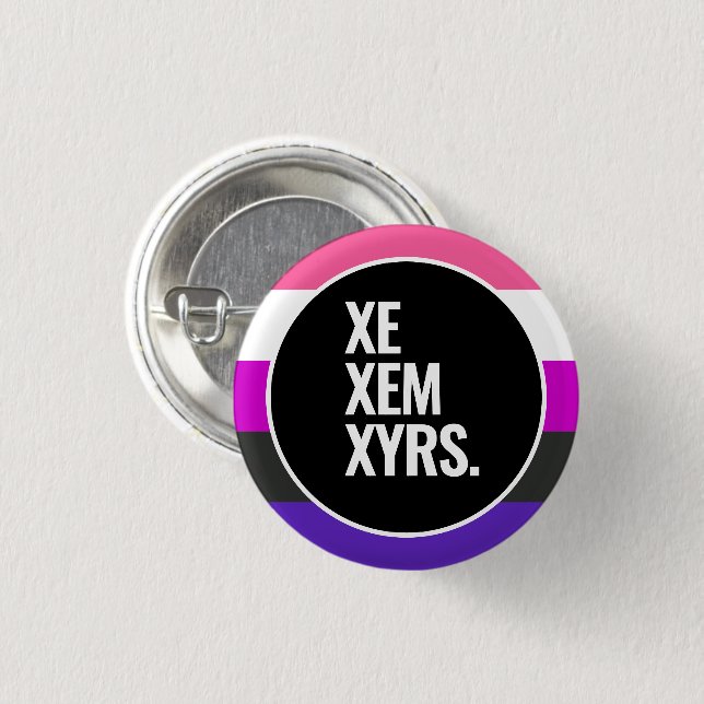 Genderfluid Pride 1 Inch Round Button (Front & Back)