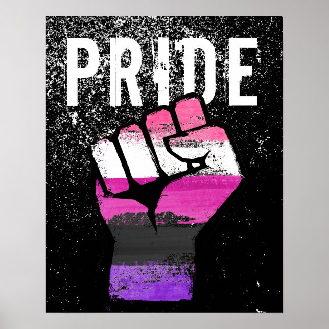Genderfluid Pride Fist Poster (Front)