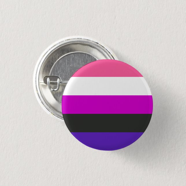 Genderfluid Pride Flag 1 Inch Round Button (Front & Back)