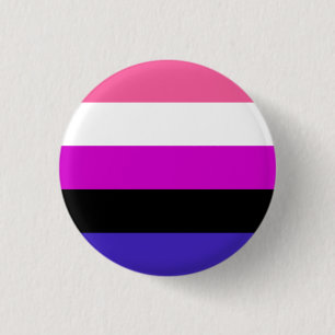 Genderfluid Pride Flag 1 Inch Round Button