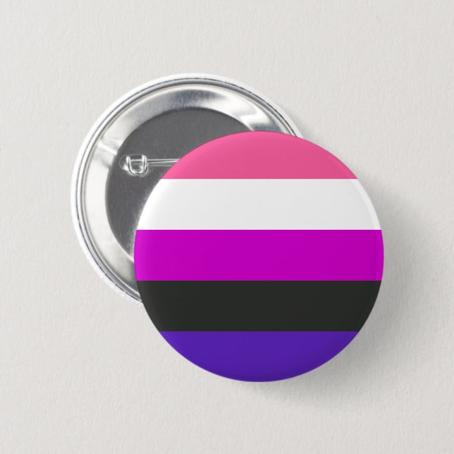 Genderfluid Pride Flag 2 Inch Round Button (Front & Back)