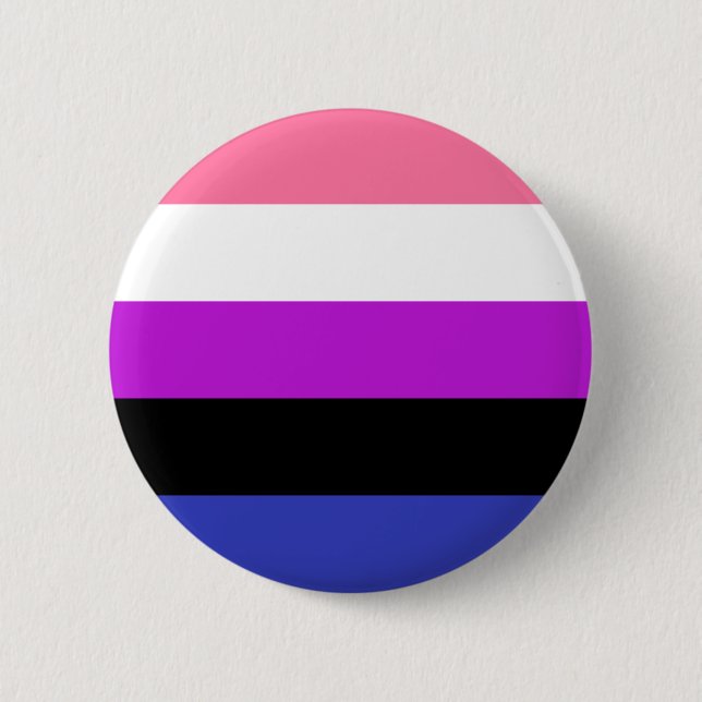 Genderfluid Pride Flag 2 Inch Round Button (Front)