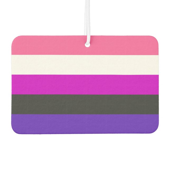 Genderfluid Pride Flag Air Freshener (Front)