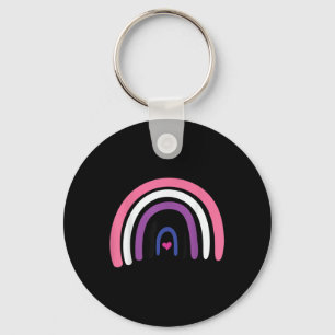 Genderfluid Pride Flag Boho Rainbow _1 Keychain
