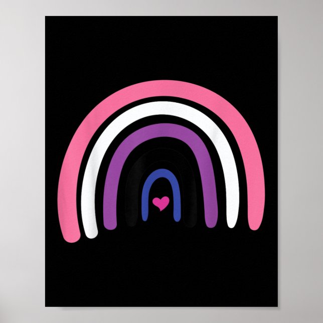 Genderfluid Pride Flag Boho Rainbow _1  Poster (Front)