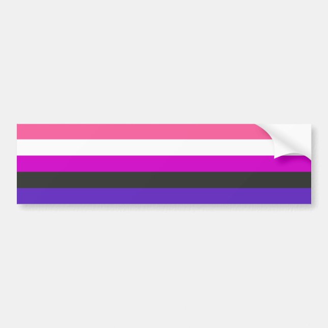 Genderfluid Pride Flag Bumper Sticker (Front)