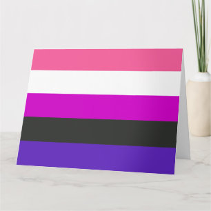 Genderfluid Pride Flag Card
