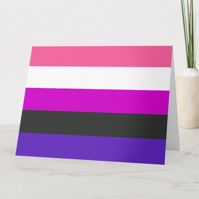 Genderfluid Pride Flag Card (Front)