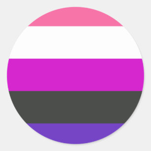 Genderfluid Pride Flag Classic Round Sticker
