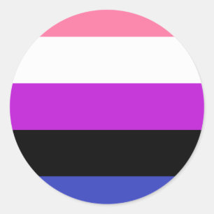 Genderfluid Pride Flag Classic Round Sticker