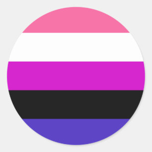 Genderfluid Pride Flag Classic Round Sticker