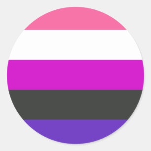 Genderfluid Pride Flag Classic Round Sticker