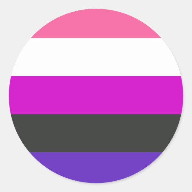 Genderfluid Pride Flag Classic Round Sticker (Front)