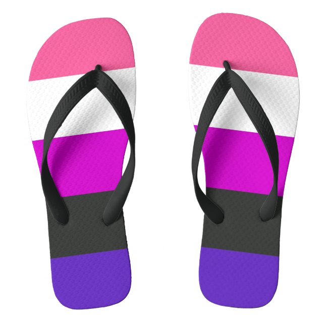 Genderfluid Pride Flag Flip Flops (Footbed)