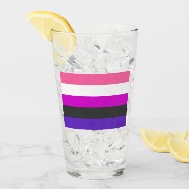 Genderfluid Pride Flag Glass (Front Ice)