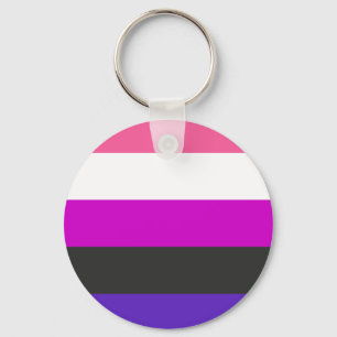 Genderfluid Pride Flag Keychain