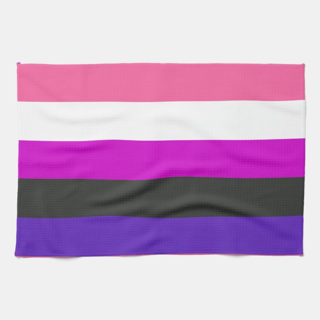Genderfluid Pride Flag Kitchen Towel (Horizontal)