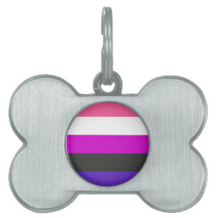Genderfluid Pride Flag Pet ID Tag