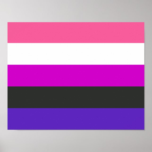 Genderfluid Pride Flag Poster (Front)