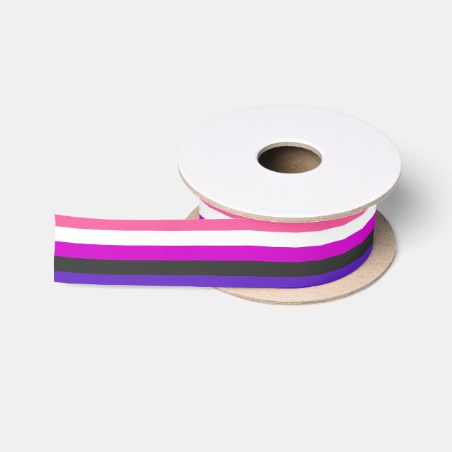 Genderfluid Pride Flag Satin Ribbon (Spool)