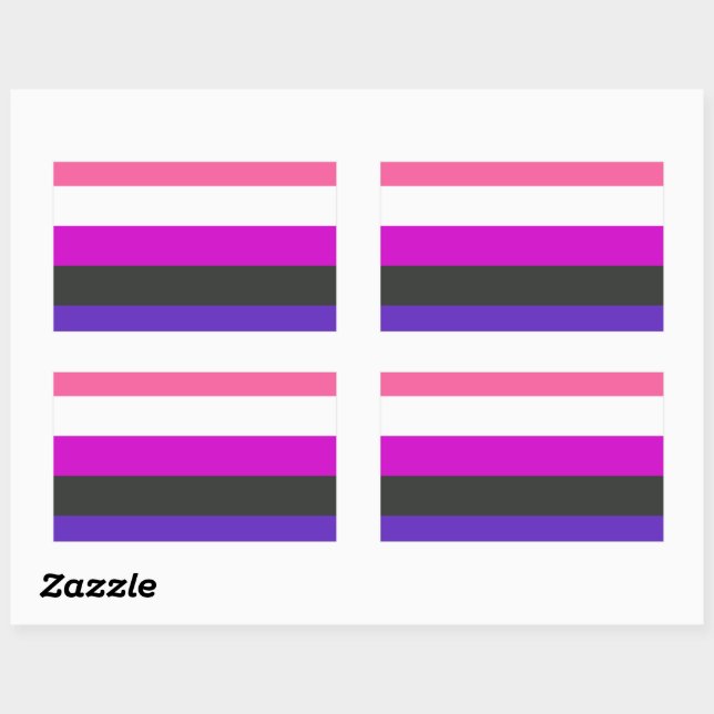 Genderfluid Pride Flag Sticker (Sheet)