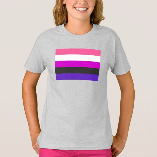 Genderfluid Pride Flag T-Shirt (Front)