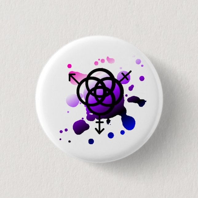 Genderfluid Pride Knot button (Front)
