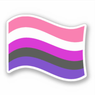 Genderfluid Pride Wavy Flag