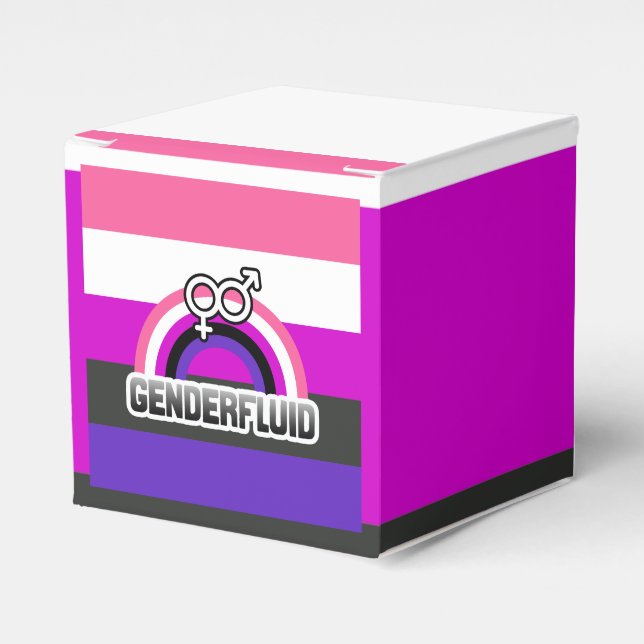 GENDERFLUID RAINBOW FAVOR BOX (Front Side)