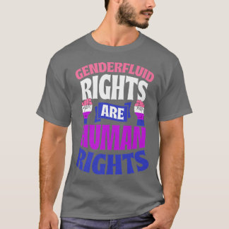 Genderfluid Rights Are Human Rights Genderqueer Pr T-Shirt