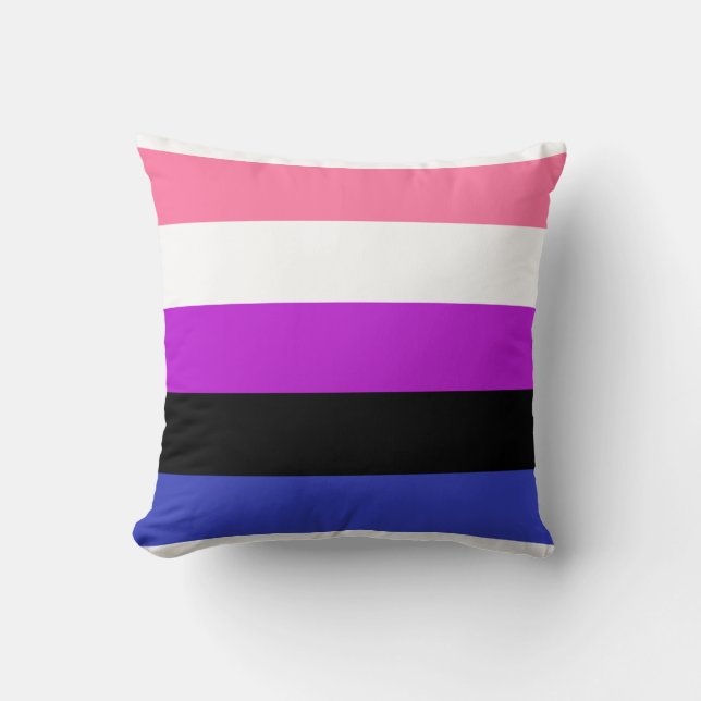 Genderfluid Throw Pillow (Front)
