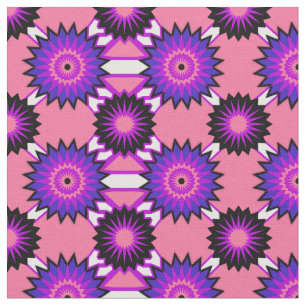 Genderfluidity Pride seamless pink flower pattern  Fabric