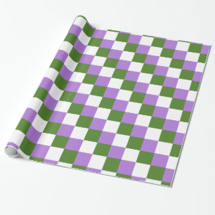 Genderqueer colours chequered patter Wrapping Pape Paper