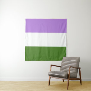 Genderqueer Flag 57 x 57 Tapestry